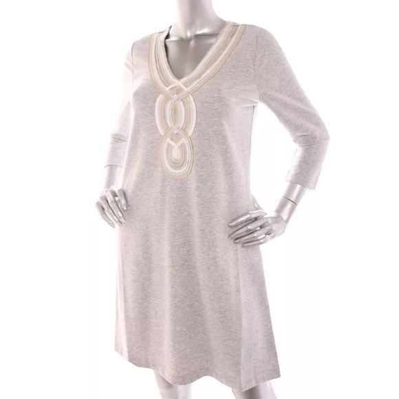 Lilly Pulitzer Dresses & Skirts - Lilly Pulitzer Women Piping Dress Gray M Lilly Pulitzer Dresses & Skirts - Lilly Pulitzer Women Piping Dress Gray M